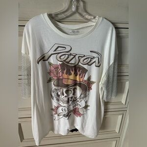 Poison Graphic with Mesh Sleeves